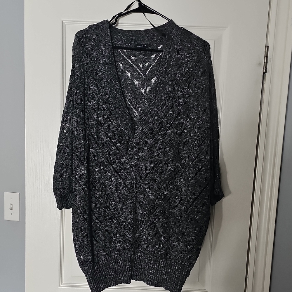 Torrid Charcoal Knit Sweater - Picture 3 of 6